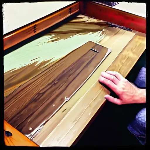 Шпатлевание сколов на ламинированной ДСП (ЛДСП) с помощью твердого мебельного воска