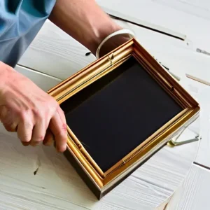 Переклейка багета (рамы для картины): как точно стянуть углы под 45 градусов ленточной струбциной