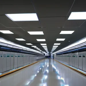 Освещение места контроля качества покраски: светодиодные лампы с высоким индексом цветопередачи (CRI > 90)